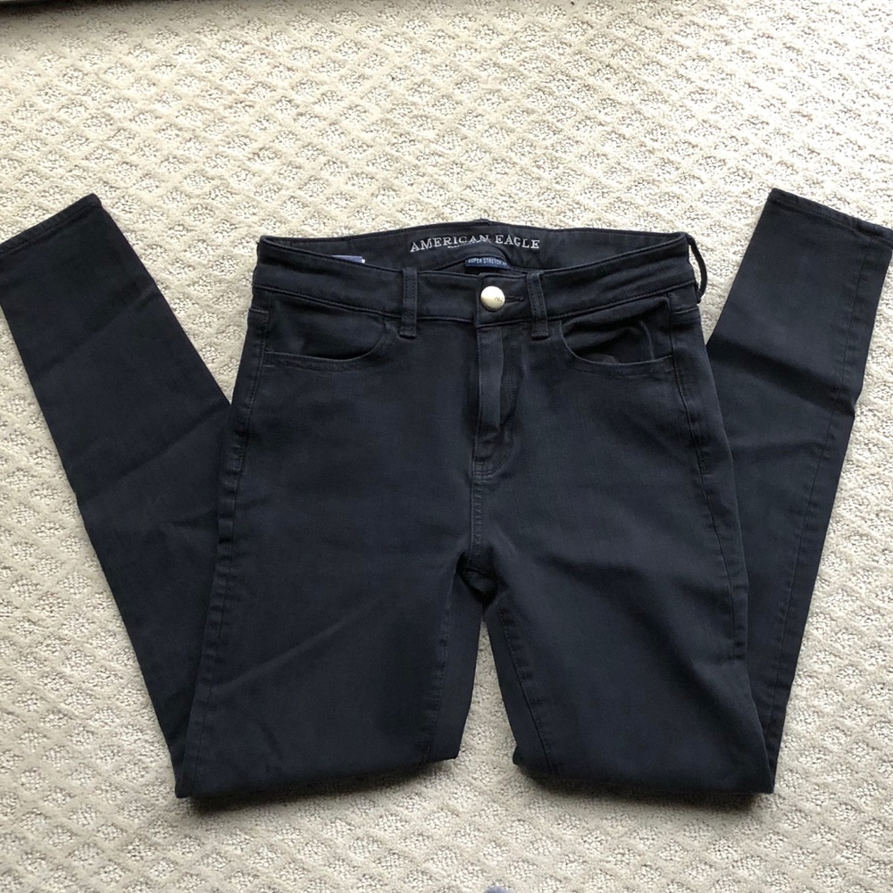 American Eagle Black Hi-rise Jeggings. Like- new.